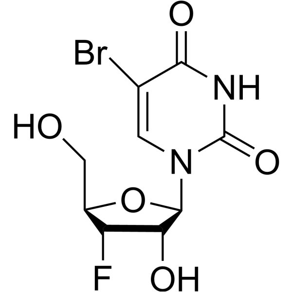 5-Bromo-3’-deoxy-3’-fluorouridine Structure
