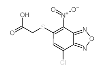 [(7-Chloro-4-nitro-2,1,3-benzoxadiazol-5-yl)thio]-acetic acid Structure