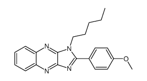 2-(4-methoxyphenyl)-3-pentylimidazo[4,5-b]quinoxaline结构式