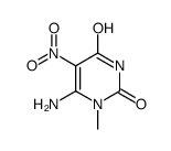 6-amino-5-(nitro)-1-methylpyrimidine-2,4(1H,3H)-dione Structure
