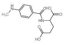 N-[4-(甲基氨基)苯甲酰基]-L-谷氨酸结构式