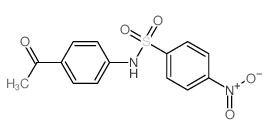 N-(4-acetylphenyl)-4-nitro-benzenesulfonamide structure