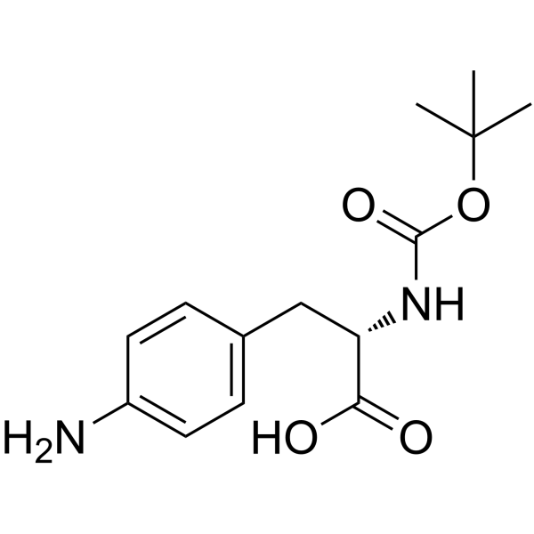 Boc-4-氨基-L-苯丙氨酸结构式