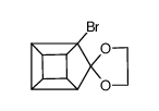 1-bromopentacyclo[4.3.0.02,5.03,8.04,7]nonan-9-one ethylene acetal结构式
