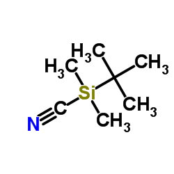 Dimethyl(2-methyl-2-propanyl)silanecarbonitrile Structure