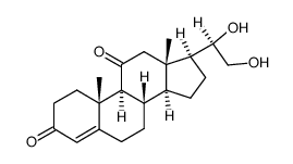 20β,21-Dihydroxypregna-4-ene-3,11-dione结构式