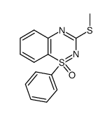 3-methylsulfanyl-1-phenyl-1λ4-benzo[1,2,4]thiadiazine 1-oxide结构式