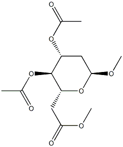 1-O-Methyl-2-deoxy-α-D-lyxo-hexopyranose 3,4,6-triacetate结构式