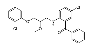 {5-Chloro-2-[3-(2-chloro-phenoxy)-2-methoxy-propylamino]-phenyl}-phenyl-methanone结构式