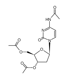 N4-acetyl-1-<2'-deoxy-3',5'-di-O-acetyl-β-D-ribofyranosyl>cytosine Structure