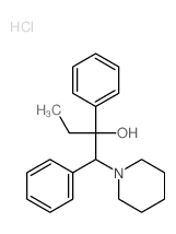 1-Piperidineethanol, a-ethyl-a,b-diphenyl-, hydrochloride (1:1) Structure