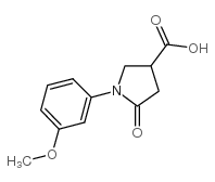 1-(3-甲氧苯基)-5-氧亚基吡咯烷-3-羧酸结构式