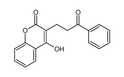 4-hydroxy-3-(3-oxo-3-phenylpropyl)chromen-2-one Structure
