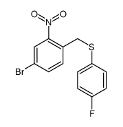 4-bromo-1-[(4-fluorophenyl)sulfanylmethyl]-2-nitrobenzene结构式
