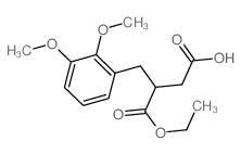 Butanedioic acid,2-[(2,3-dimethoxyphenyl)methyl]-, 1-ethyl ester结构式