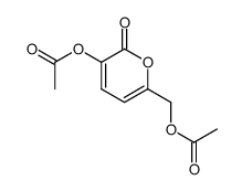 3-acetoxy-6-acetoxymethyl-2H-pyran-2-one结构式