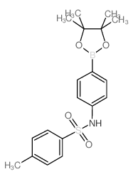 N-4-(4,4,5,5-四甲基-1,3,2-二氧杂硼烷-2-基)苯基甲苯磺酰胺结构式