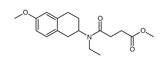 N-ethyl-1,2,3,4-tetrahydro-N-[3-(methoxycarbonyl)propionyl]-6-methoxy-2-naphthylamine Structure