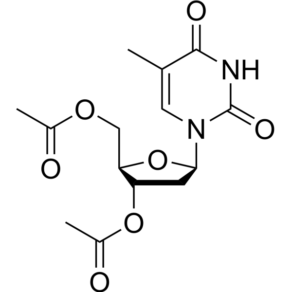 Thymidine,3',5'-diacetate structure
