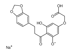 sodium,2-[4-[3-(1,3-benzodioxol-5-yl)propanoyl]-3,5-dihydroxyphenoxy]acetate Structure