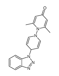 4'-(1H-benzo[d][1,2,3]triazol-1-yl)-2,6-dimethyl-4H,4'H-[1,1'-bipyridin]-4-one结构式