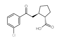 trans-2-[2-(3-chlorophenyl)-2-oxoethyl]cyclopentane-1-carboxylic acid Structure