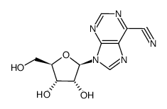 9-β-D-ribofuranosyl-9H-purine-6-carbonitrile Structure