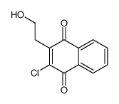 2-Chloro-3-(2-hydroxyethyl)-1,4-naphthoquinone结构式