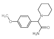 1-Piperidineacetamide, a-(4-methoxyphenyl)- Structure