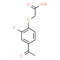 [(4-acetyl-2-fluorophenyl)thio]acetic acid Structure