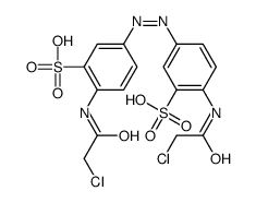 2-[(2-chloroacetyl)amino]-5-[[4-[(2-chloroacetyl)amino]-3-sulfophenyl]diazenyl]benzenesulfonic acid Structure