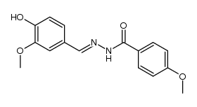 N-(4'-hydroxy-3'-methoxy-benzylidene)-4-methoxybenzoic acid hydrazide Structure