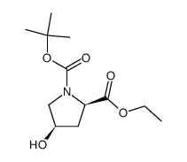 (2R,4R)-4-hydroxyproline-1,2-dicarboxylic acid 1-tert-butyl 2-ethyl ester结构式