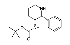Carbamic acid, [(2R,3R)-2-phenyl-3-piperidinyl]-, 1,1-dimethylethyl ester Structure