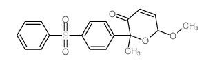 2-[4-(benzenesulfonyl)phenyl]-6-methoxy-2-methyl-6H-pyran-3-one结构式