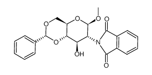 methyl 4,6-O-benzylidene-2-deoxy-2-phthalimide-β-D-glucopyranoside结构式