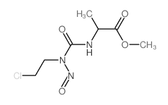 L-Alanine,N-[[(2-chloroethyl)nitrosoamino]carbonyl]-, methyl ester Structure