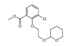 methyl 3-chloro-2-(2-((tetrahydro-2H-pyran-2-yl)oxy)ethoxy)benzoate Structure