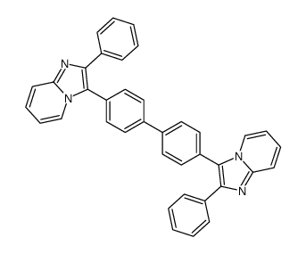 2-phenyl-3-[4-[4-(2-phenylimidazo[1,2-a]pyridin-3-yl)phenyl]phenyl]imidazo[1,2-a]pyridine结构式
