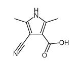 4-cyano-2,5-dimethyl-pyrrole-3-carboxylic acid结构式