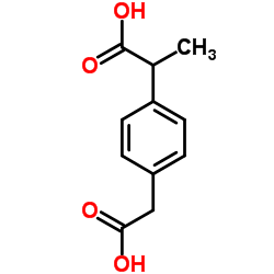 2-[4-(Carboxymethyl)phenyl]propanoic acid结构式