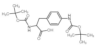 2-叔丁氧基羰基氨基-3-(4-叔丁氧基羰基氨基苯基)-丙酸结构式