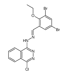 1-chloro-4-(2-(3,5-dibromo-2-ethoxybenzylidene)hydrazinyl)phthalazine Structure