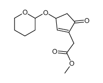 3-[(tetrahydro-2H-pyran-2-yl)oxy]-5-oxo-1-cyclopentene-1-acetic acid methyl ester Structure