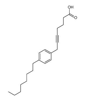 7-(4-octylphenyl)hept-5-ynoic acid结构式