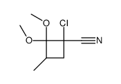 1-Chloro-2,2-dimethoxy-3-methyl-cyclobutanecarbonitrile Structure
