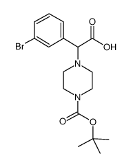 2-(4-BOC-PIPERAZINYL)-2-(3-BROMO-PHENYL)ACETIC ACID Structure