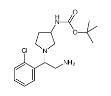 3-N-BOC-AMINO-1-[2-AMINO-1-(2-CHLORO-PHENYL)-ETHYL]-PYRROLIDINE structure