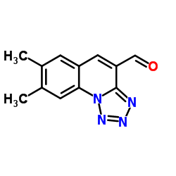 7,8-DIMETHYL-1,2,3,9B-TETRAAZA-CYCLOPENTA[A]-NAPHTHALENE-4-CARBALDEHYDE Structure
