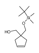 [1-(tert-butyl-dimethyl-silanoxymethyl)-cyclopent-3-en-1-yl]-methanol结构式